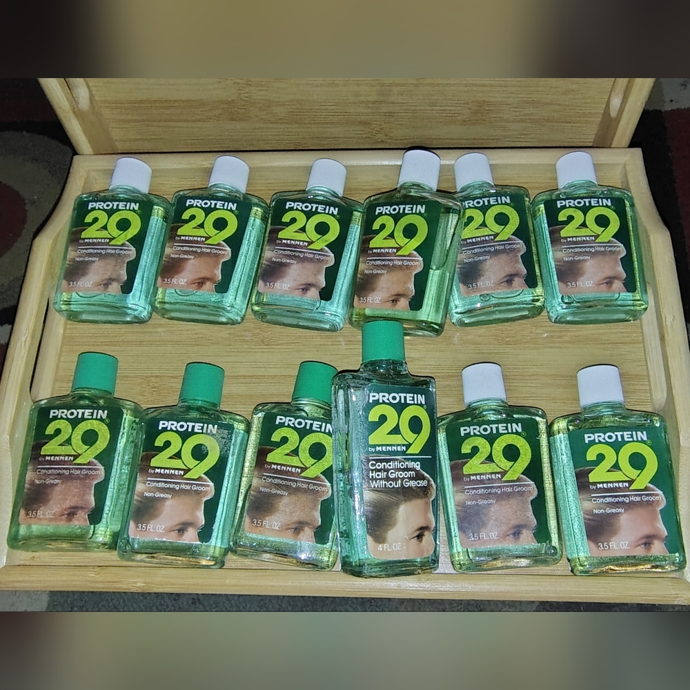 Discontinued Mennen Protein 29 Conditioning Hair Groom Tonic Mens Vintage 12set